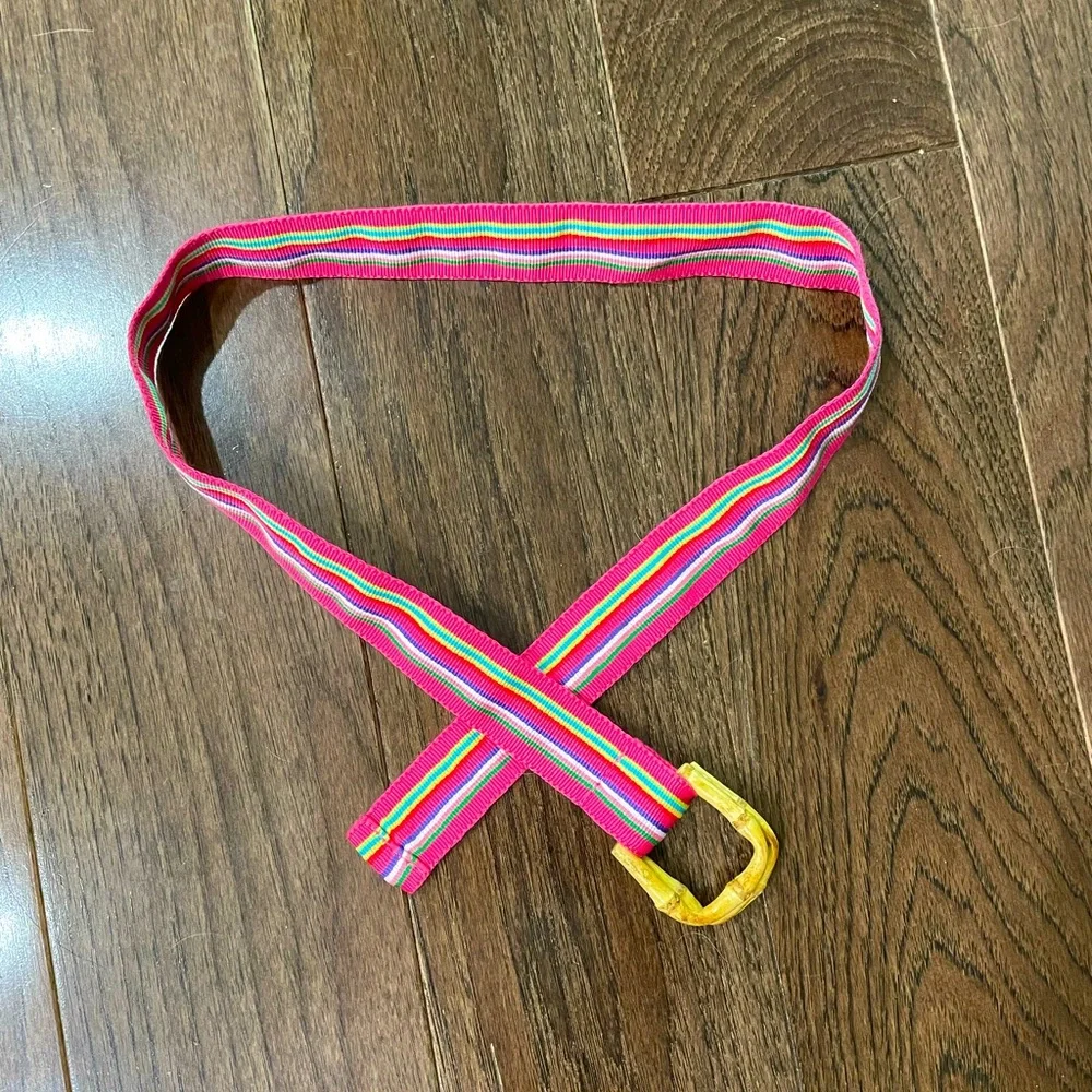 Belt Multi Colored Ribbon - Picture 1 of 7